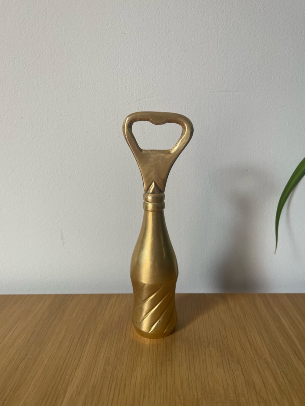 Vintage Brass Bottle-Shaped Bottle Opener